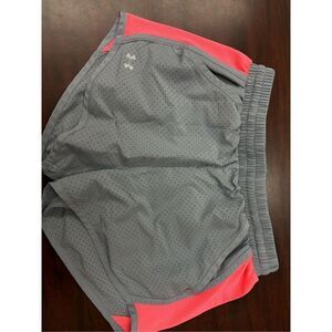 Under Armour Grey and Pink Heatgear Athletic Shorts with Pockets Size X-Small